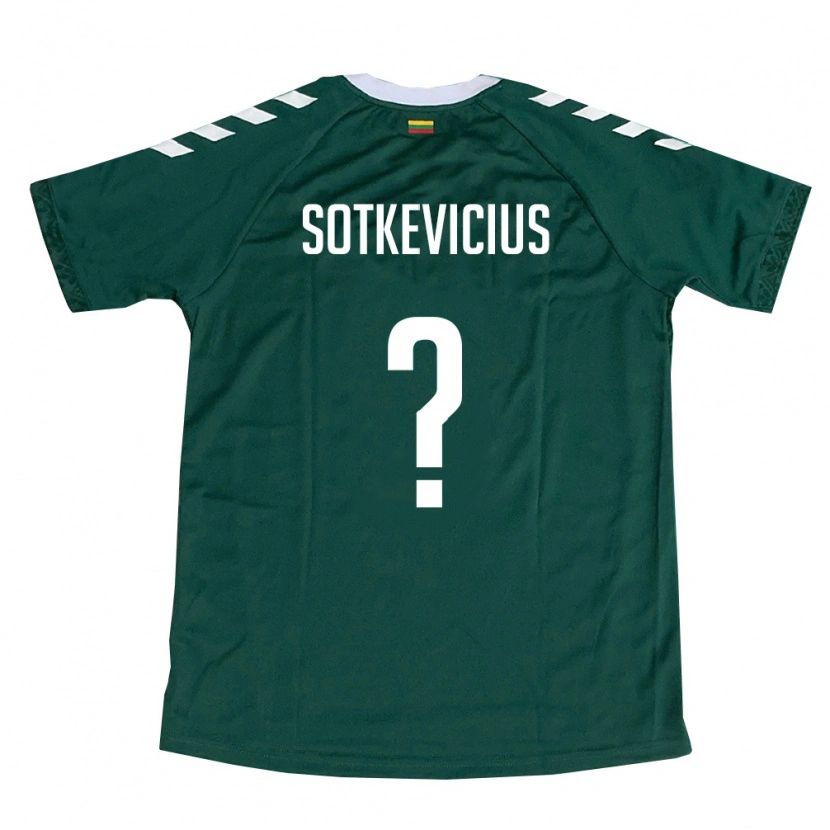 Danxen Kid Lithuania Orestas Sotkevicius #0 Dark Green White Away Jersey 26-28 T-Shirt