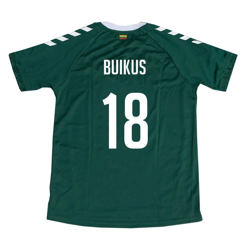 Danxen Kid Lithuania Adomas Buikus #18 Dark Green White Away Jersey 26-28 T-Shirt