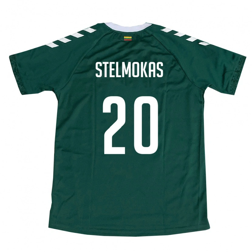 Danxen Kid Lithuania Tomas Stelmokas #20 Dark Green White Away Jersey 26-28 T-Shirt
