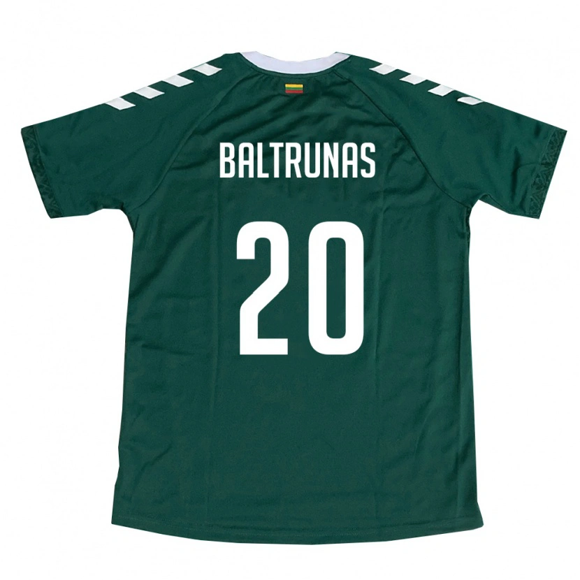 Danxen Kid Lithuania Žygimantas Baltrūnas #20 Dark Green White Away Jersey 26-28 T-Shirt