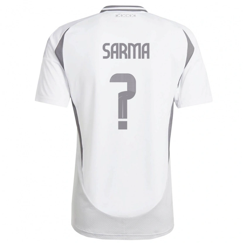 Danxen Kid Latvia Toms Sarma #0 White Dark Gray Away Jersey 26-28 T-Shirt
