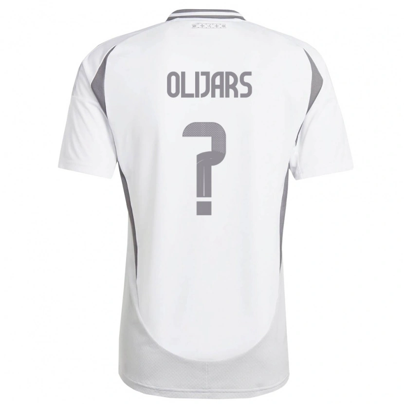 Danxen Kid Latvia Jegors Olijars #0 White Dark Gray Away Jersey 26-28 T-Shirt