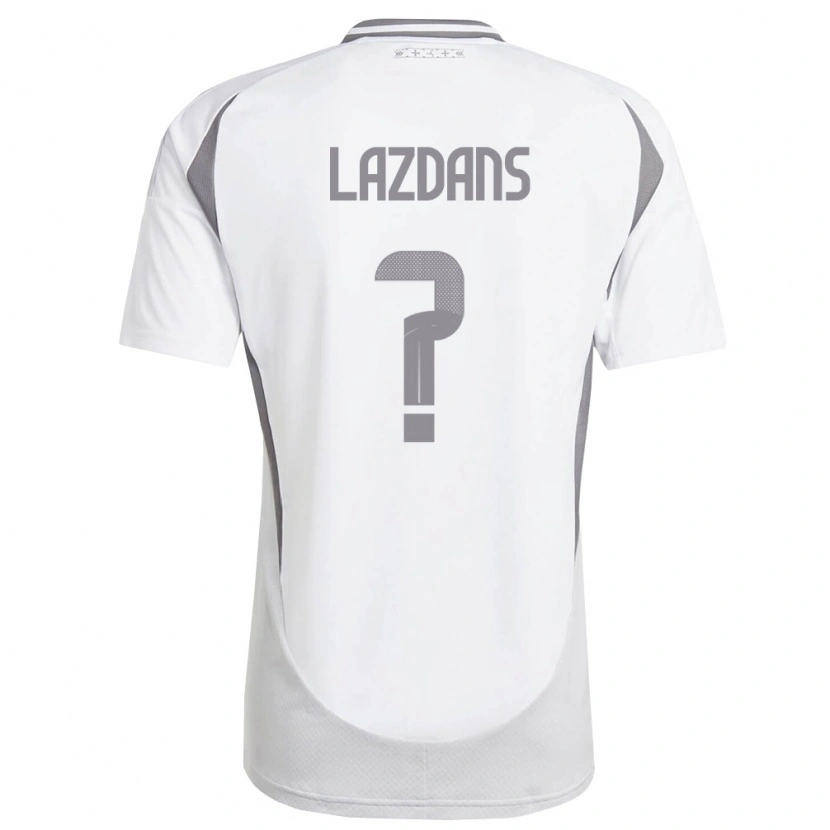 Danxen Kid Latvia Olivers Lazdans #0 White Dark Gray Away Jersey 26-28 T-Shirt