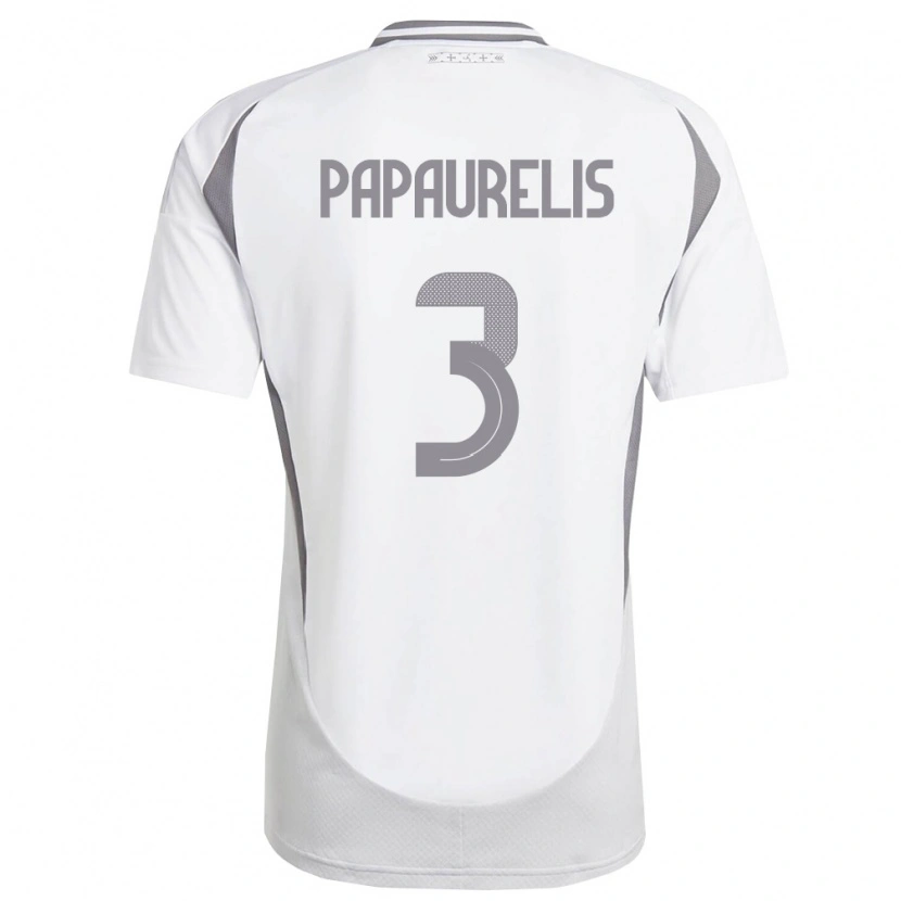 Danxen Kid Latvia Marsels Papaurelis #3 White Dark Gray Away Jersey 26-28 T-Shirt