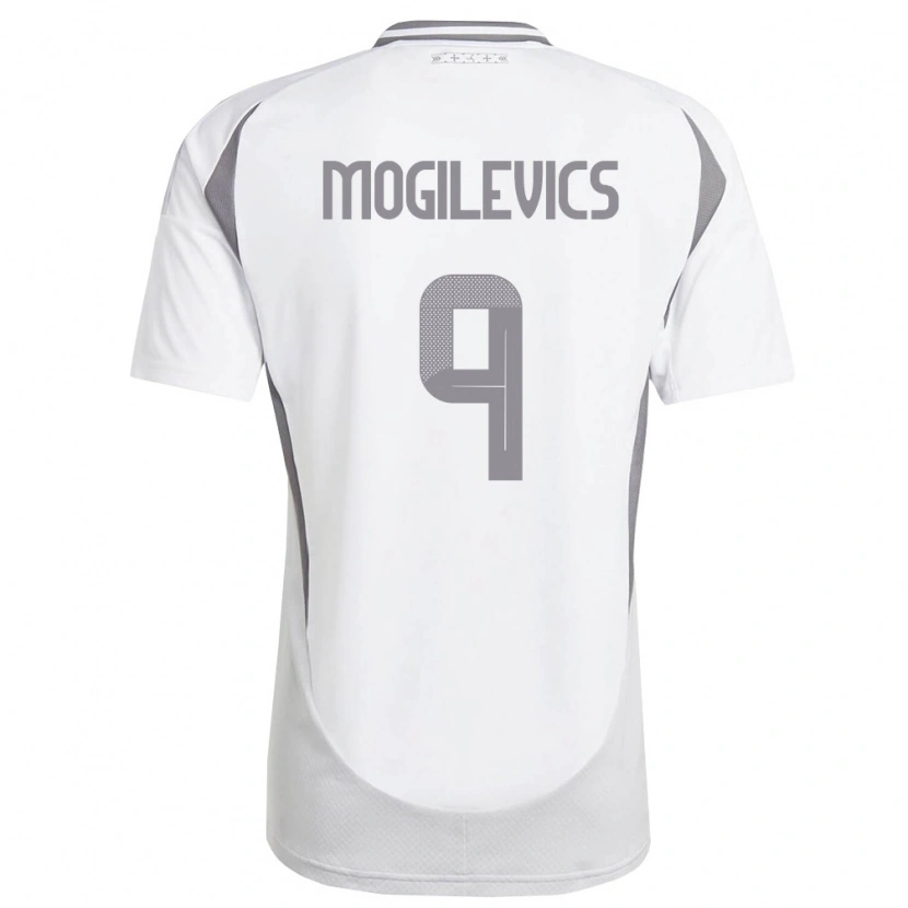 Danxen Kid Latvia Miroslavs Mogilevics #9 White Dark Gray Away Jersey 26-28 T-Shirt