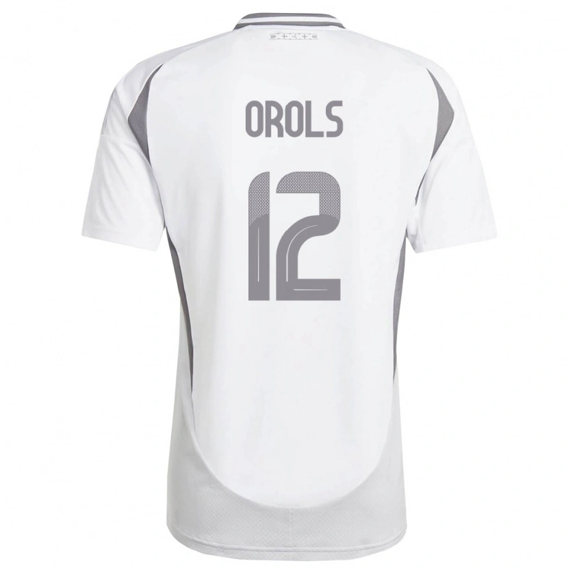 Danxen Kid Latvia Frenks Orols #12 White Dark Gray Away Jersey 26-28 T-Shirt