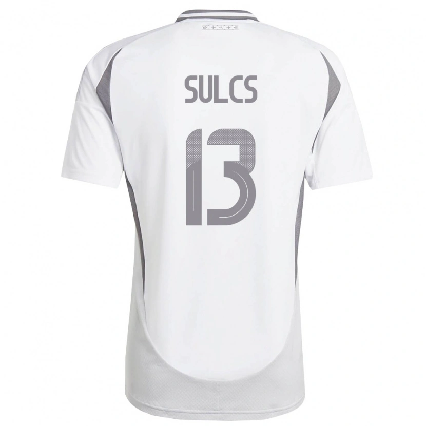 Danxen Kid Latvia Oskars Sulcs #13 White Dark Gray Away Jersey 26-28 T-Shirt