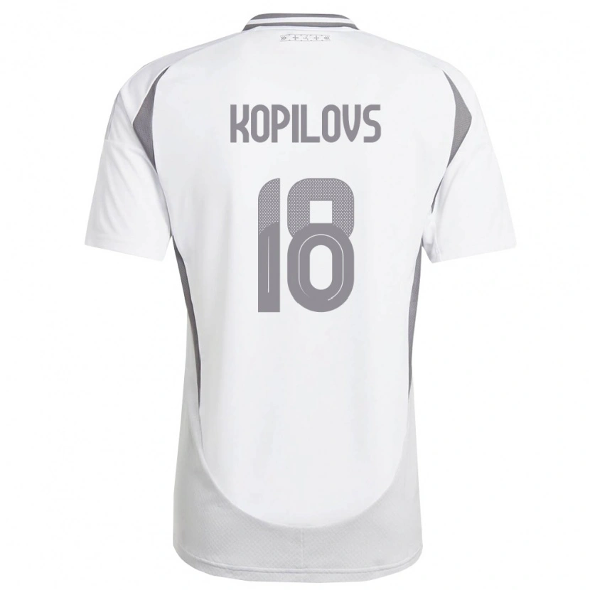 Danxen Kid Latvia Maksims Kopilovs #18 White Dark Gray Away Jersey 26-28 T-Shirt