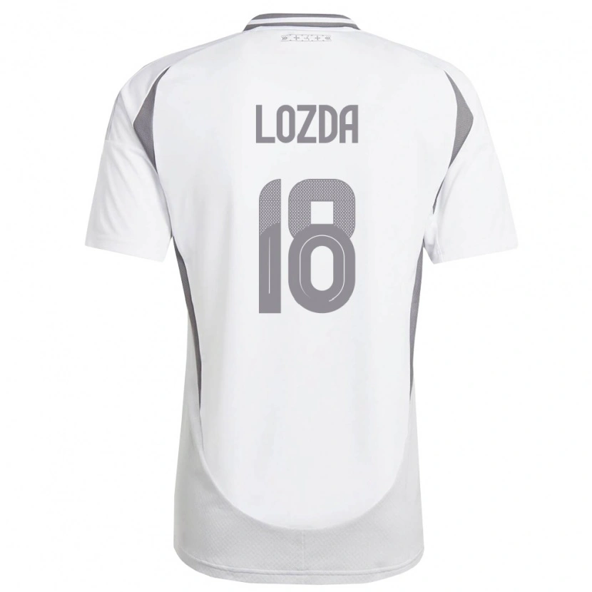 Danxen Kid Latvia Linards Lozda #18 White Dark Gray Away Jersey 26-28 T-Shirt