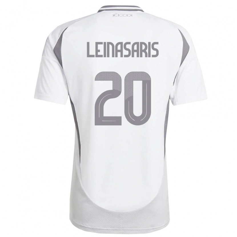 Danxen Kid Latvia Augusts Leinasaris #20 White Dark Gray Away Jersey 26-28 T-Shirt