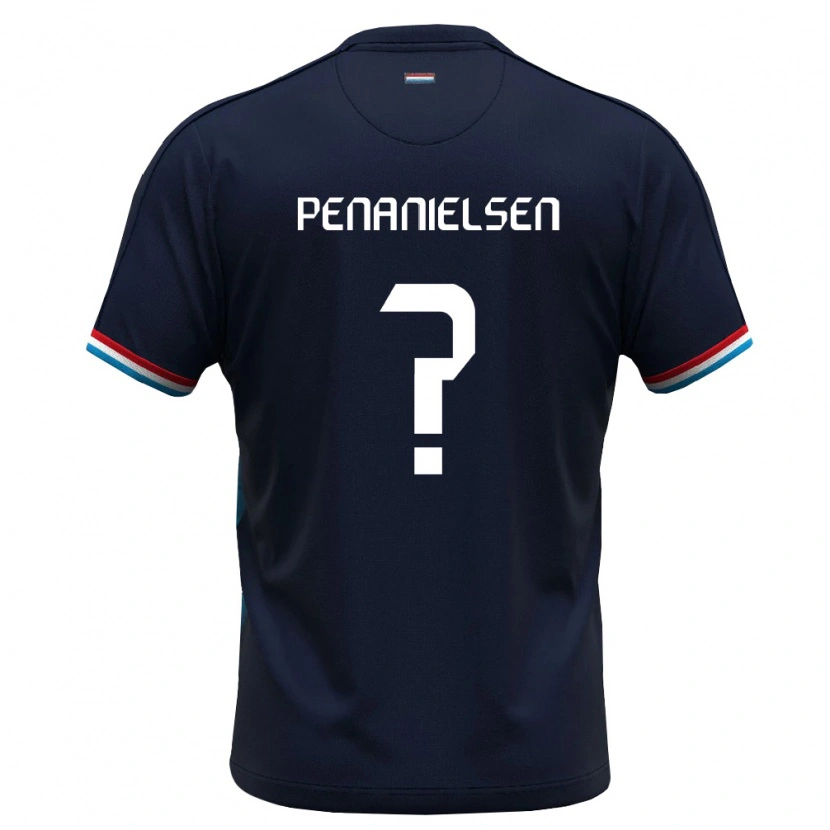 Danxen Kid Luxembourg Leonard Pena Nielsen #0 Royal Blue Red Away Jersey 26-28 T-Shirt