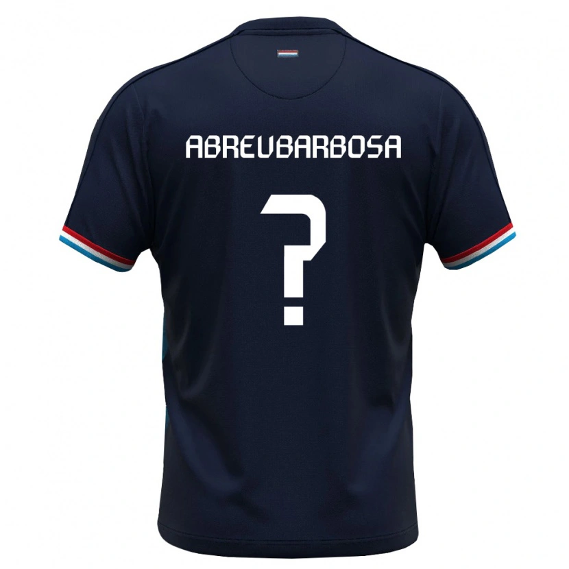 Danxen Kid Luxembourg Alexandre Abreu Barbosa #0 Royal Blue Red Away Jersey 26-28 T-Shirt