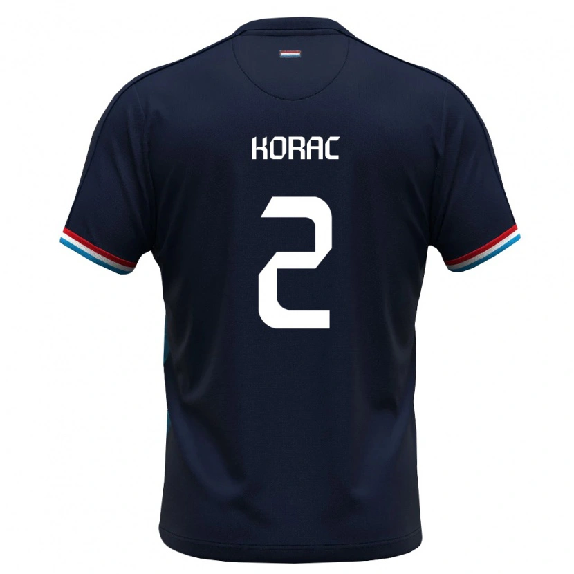 Danxen Kid Luxembourg Seid Korac #2 Royal Blue Red Away Jersey 26-28 T-Shirt