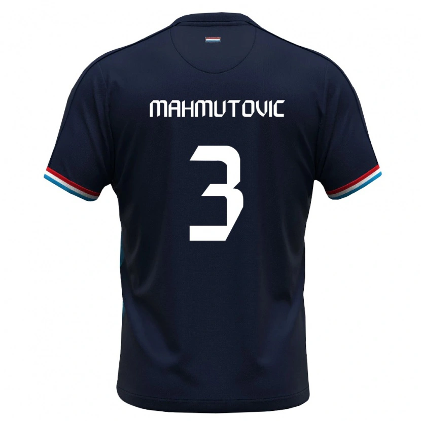 Danxen Kid Luxembourg Enes Mahmutovic #3 Royal Blue Red Away Jersey 26-28 T-Shirt