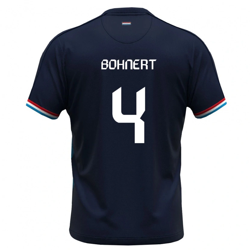 Danxen Kid Luxembourg Florian Bohnert #4 Royal Blue Red Away Jersey 26-28 T-Shirt