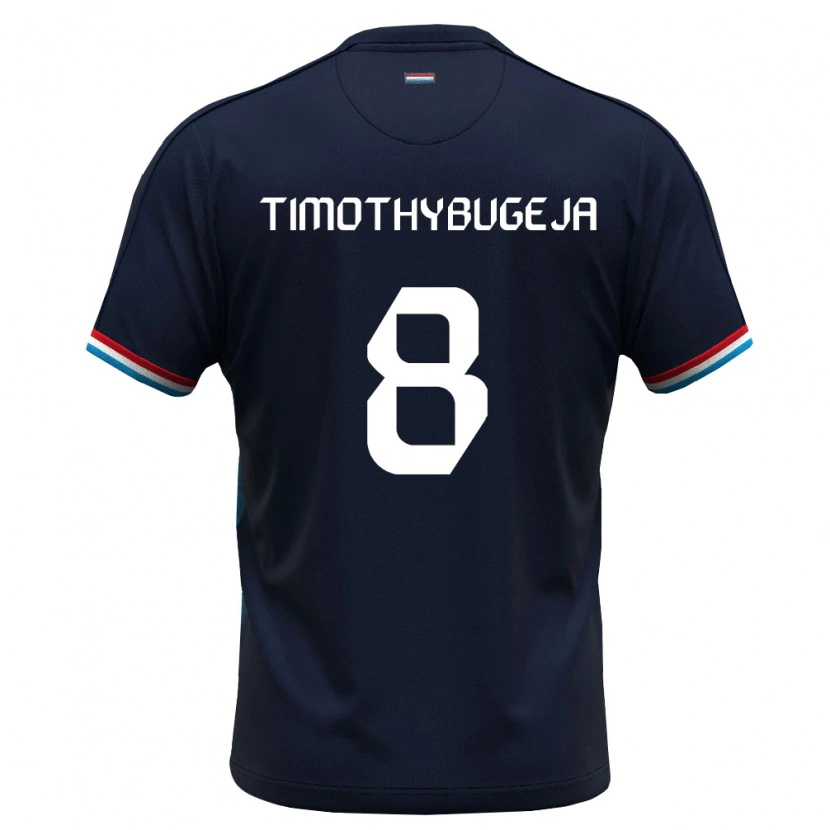 Danxen Kid Luxembourg Gabriel Timothy Bugeja #8 Royal Blue Red Away Jersey 26-28 T-Shirt