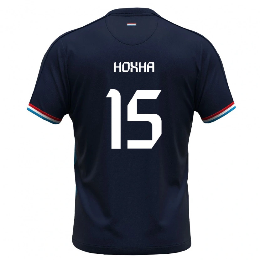 Danxen Kid Luxembourg Flavjo Hoxha #15 Royal Blue Red Away Jersey 26-28 T-Shirt
