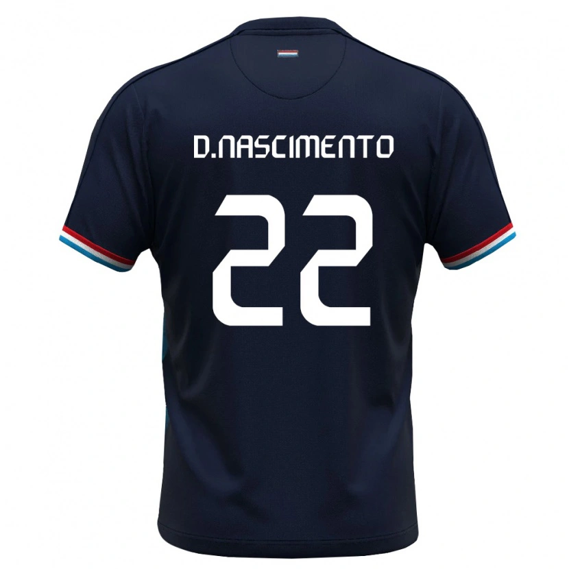 Danxen Kid Luxembourg David Gonçalves Nascimento #22 Royal Blue Red Away Jersey 26-28 T-Shirt