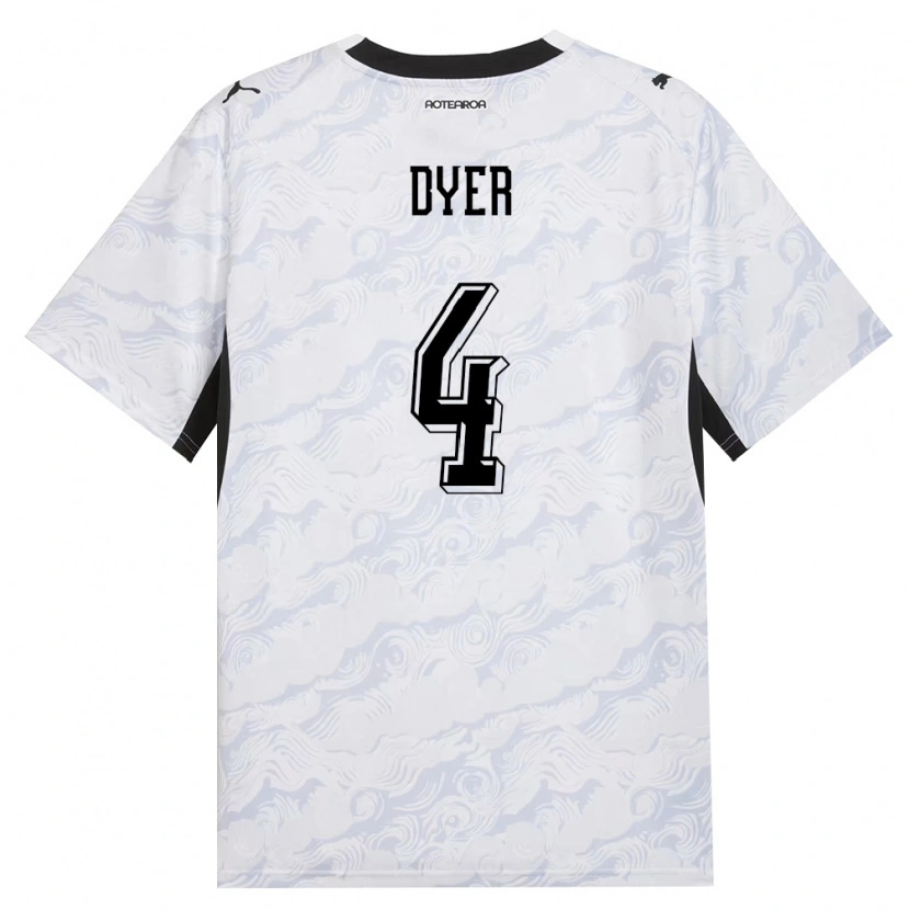 Danxen Kid New Zealand Ethan Dyer #4 Black White Away Jersey 26-28 T-Shirt