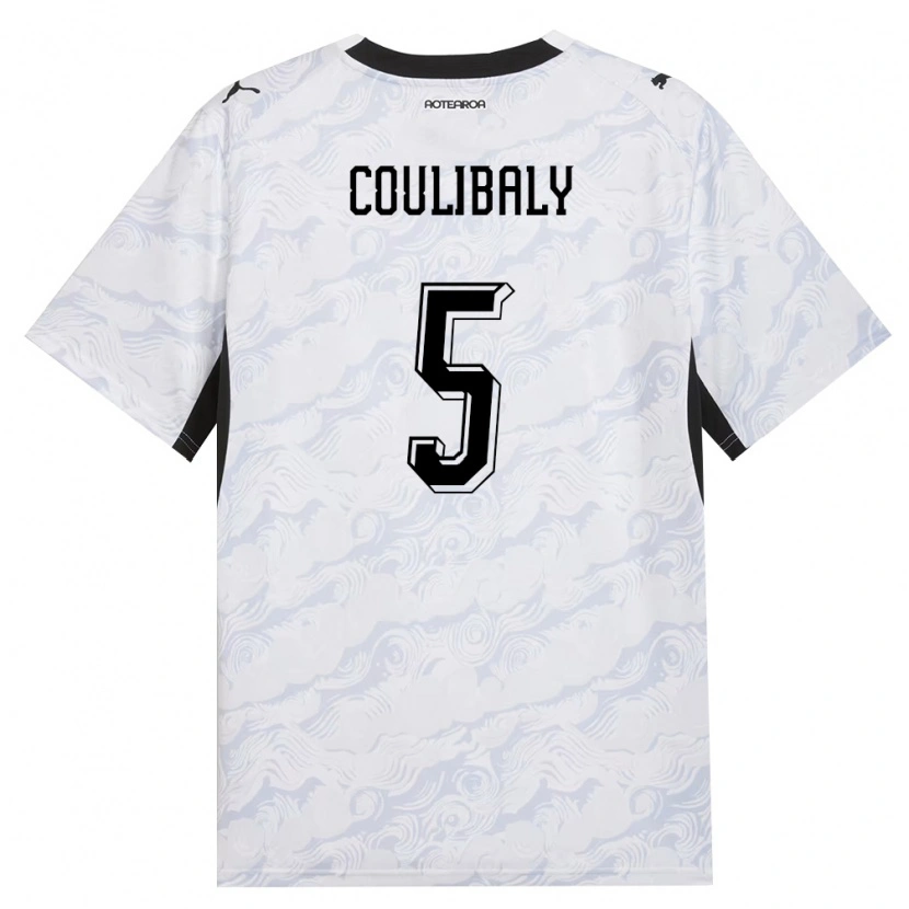 Danxen Kid New Zealand Adama Coulibaly #5 Black White Away Jersey 26-28 T-Shirt