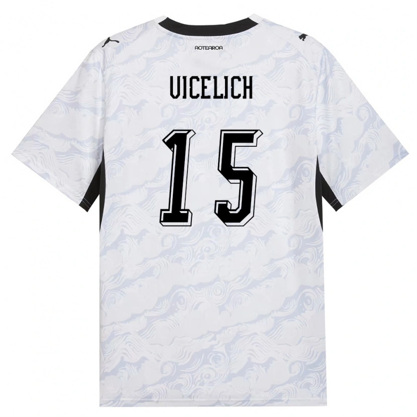 Danxen Kid New Zealand Luka Vicelich #15 Black White Away Jersey 26-28 T-Shirt