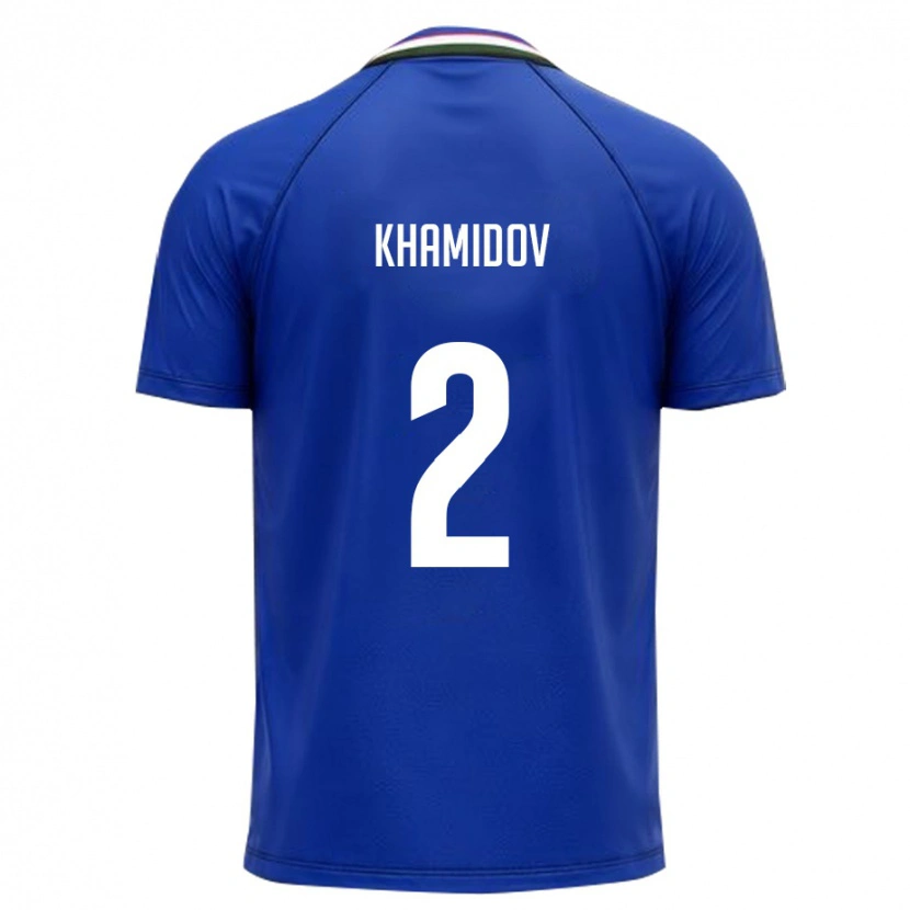 Danxen Men Uzbekistan Saidkhon Khamidov #2 Royal Blue White Home Jersey 26-28 T-Shirt