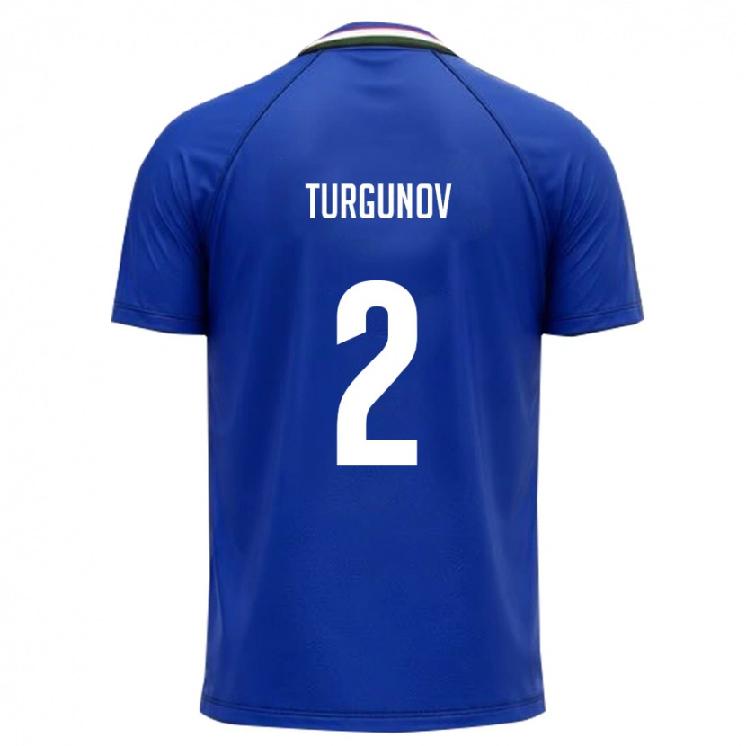 Danxen Men Uzbekistan Kakhramon Turgunov #2 Royal Blue White Home Jersey 26-28 T-Shirt