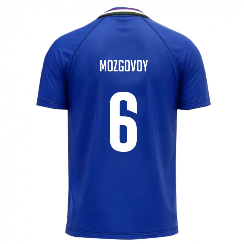 Danxen Men Uzbekistan Akmal Mozgovoy #6 Royal Blue White Home Jersey 26-28 T-Shirt
