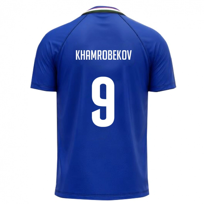 Danxen Men Uzbekistan Odildzhon Khamrobekov #9 Royal Blue White Home Jersey 26-28 T-Shirt