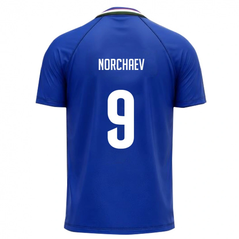 Danxen Men Uzbekistan Khusayin Norchaev #9 Royal Blue White Home Jersey 26-28 T-Shirt
