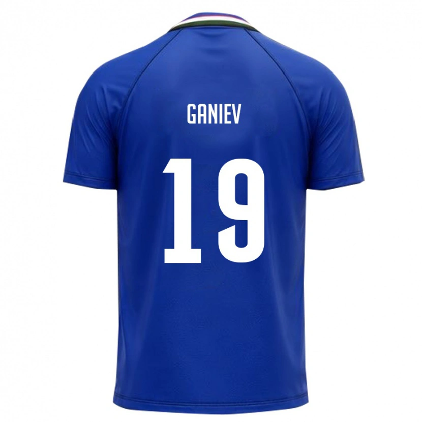 Danxen Men Uzbekistan Aziz Ganiev #19 Royal Blue White Home Jersey 26-28 T-Shirt