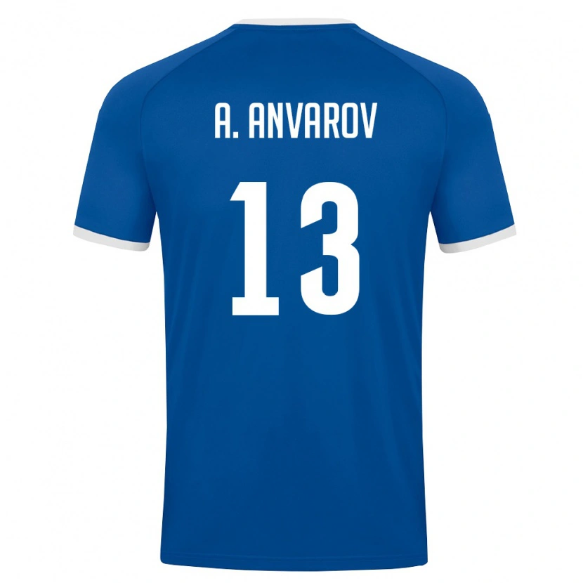 Danxen Men Uzbekistan Abdumalik Anvarov #13 Royal Blue White Home Jersey 26-28 T-Shirt