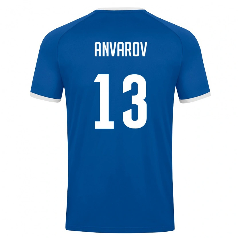 Danxen Men Uzbekistan Mirjamol Anvarov #13 Royal Blue White Home Jersey 26-28 T-Shirt
