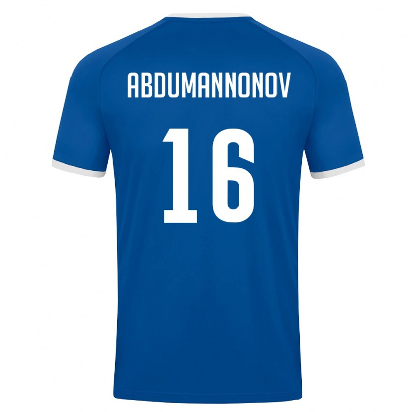 Danxen Men Uzbekistan Shokhjakhon Abdumannonov #16 Royal Blue White Home Jersey 26-28 T-Shirt