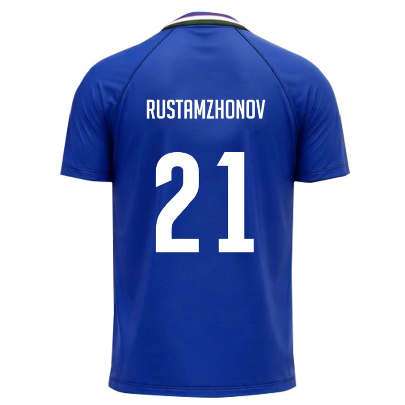 Danxen Men Uzbekistan Nematullo Rustamzhonov #21 Royal Blue White Home Jersey 26-28 T-Shirt