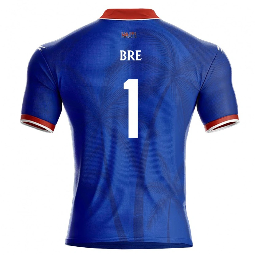 Danxen Men Haiti Carlos Bre #1 Blue Red White Home Jersey 26-28 T-Shirt