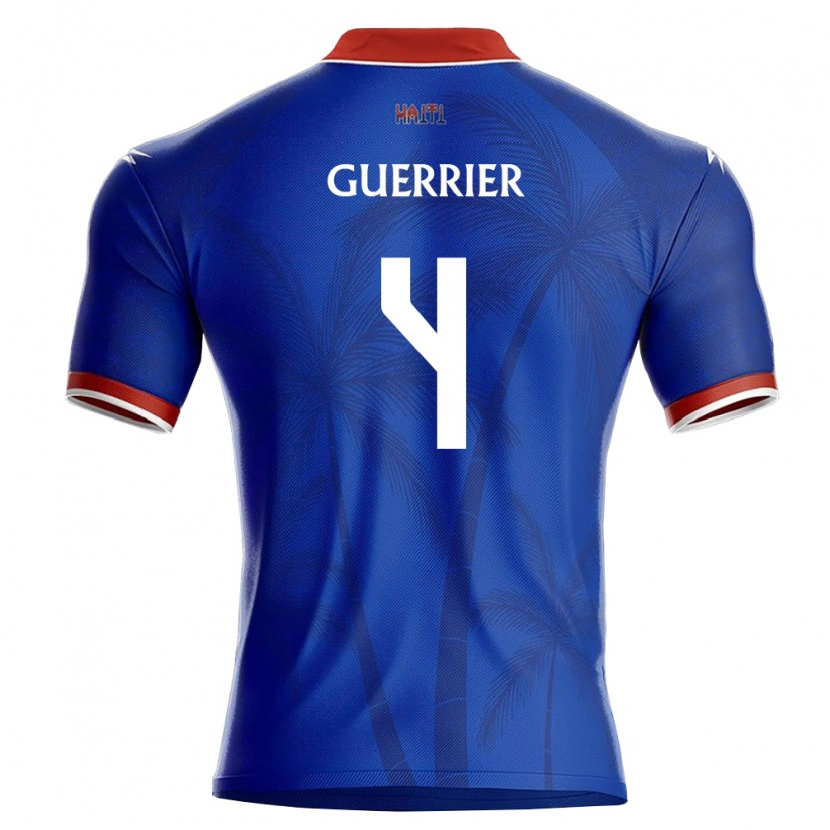 Danxen Men Haiti Adolphe Guerrier #4 Blue Red White Home Jersey 26-28 T-Shirt
