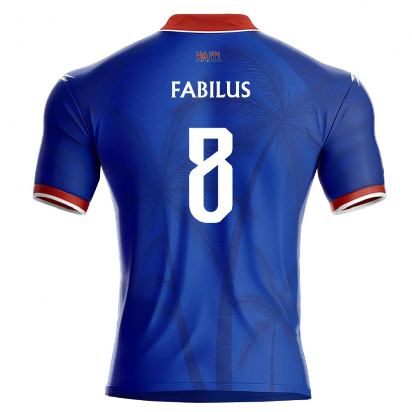 Danxen Men Haiti Ramy Fabilus #8 Blue Red White Home Jersey 26-28 T-Shirt