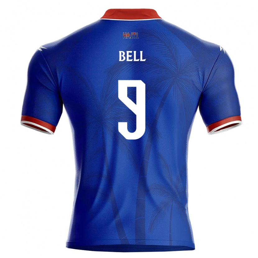 Danxen Men Haiti Karl Bell #9 Blue Red White Home Jersey 26-28 T-Shirt