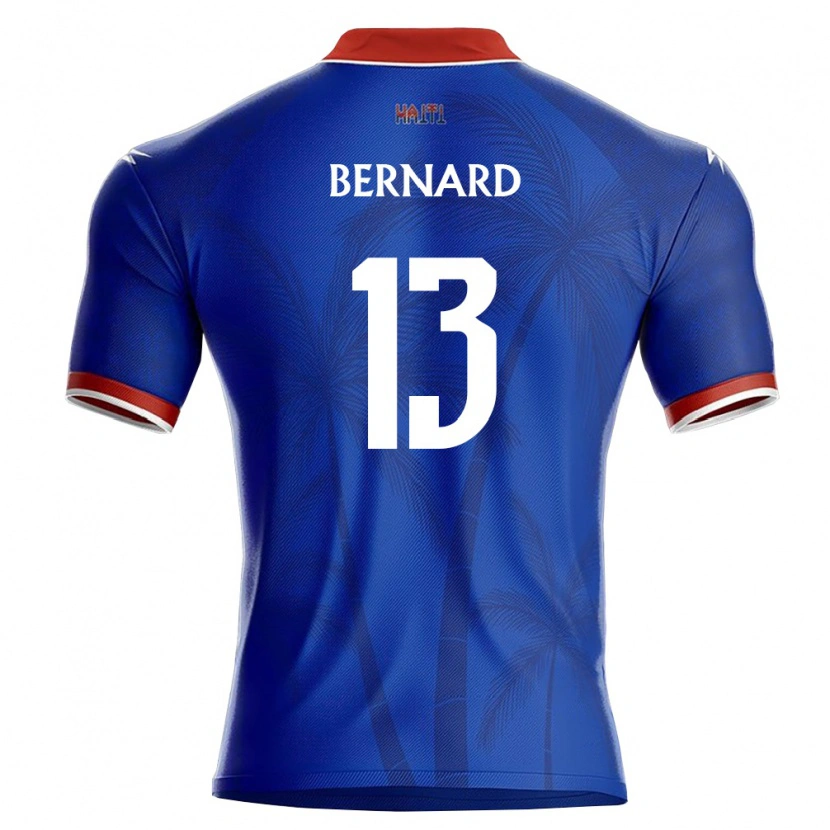 Danxen Men Haiti Dave Bernard #13 Blue Red White Home Jersey 26-28 T-Shirt