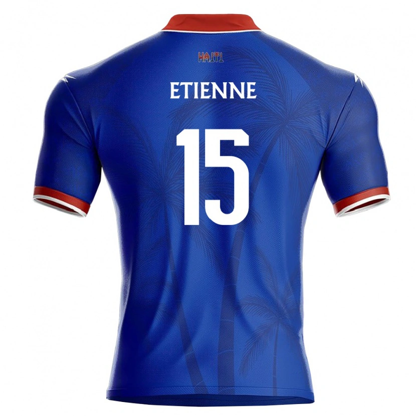 Danxen Men Haiti Darrell Etienne #15 Blue Red White Home Jersey 26-28 T-Shirt