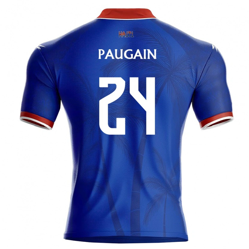 Danxen Men Haiti Wilguens Paugain #24 Blue Red White Home Jersey 26-28 T-Shirt
