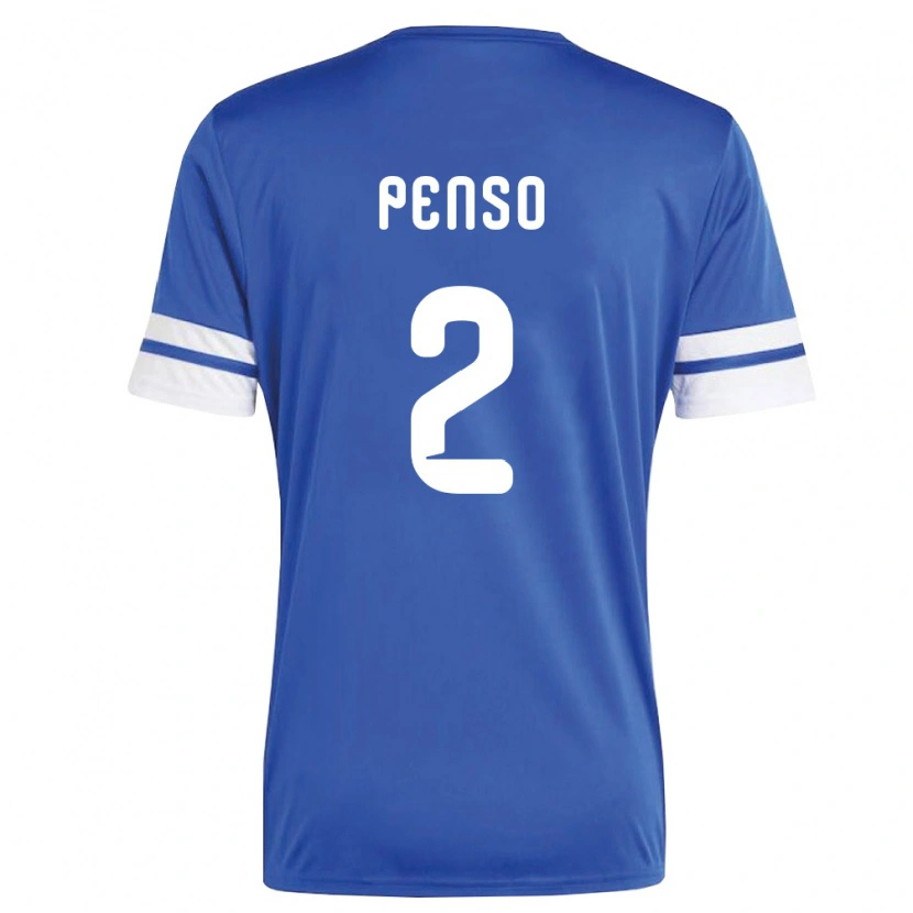 Danxen Men Curaçao Kyano Penso #2 Navy White Home Jersey 26-28 T-Shirt