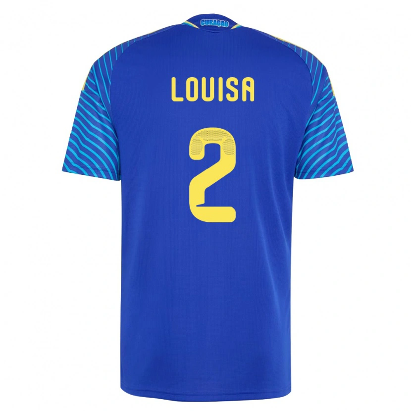 Danxen Men Curaçao Genairo Louisa #2 Navy White Home Jersey 26-28 T-Shirt