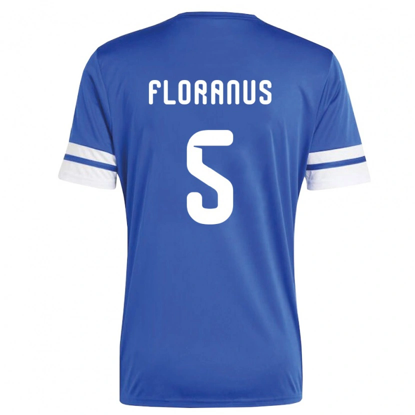 Danxen Men Curaçao Sherel Floranus #5 Navy White Home Jersey 26-28 T-Shirt