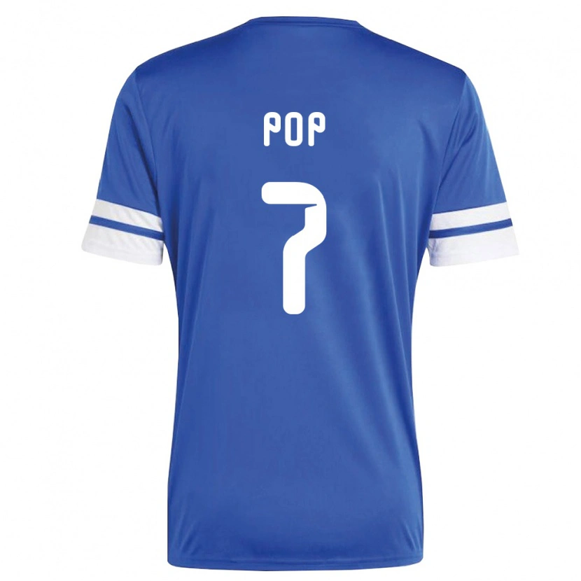 Danxen Men Curaçao Cristian Pop #7 Navy White Home Jersey 26-28 T-Shirt