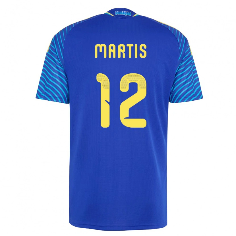 Danxen Men Curaçao Kaylen Martis #12 Navy White Home Jersey 26-28 T-Shirt