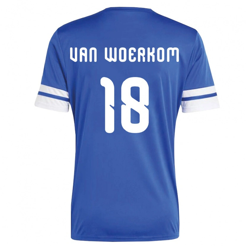 Danxen Men Curaçao Sebastian Van Woerkom #18 Navy White Home Jersey 26-28 T-Shirt
