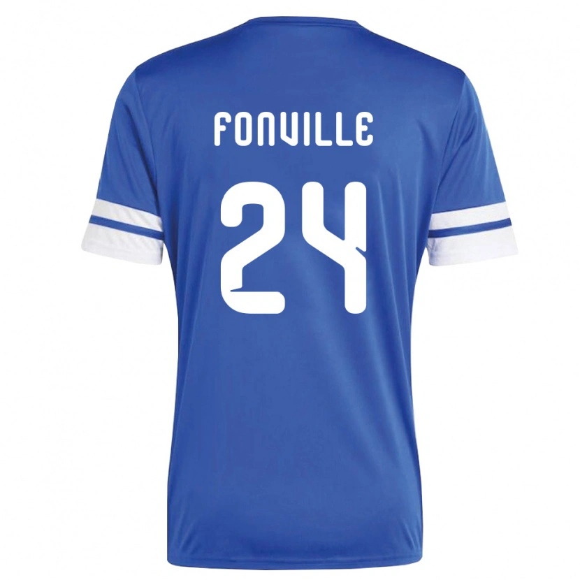 Danxen Men Curaçao Deveron Fonville #24 Navy White Home Jersey 26-28 T-Shirt