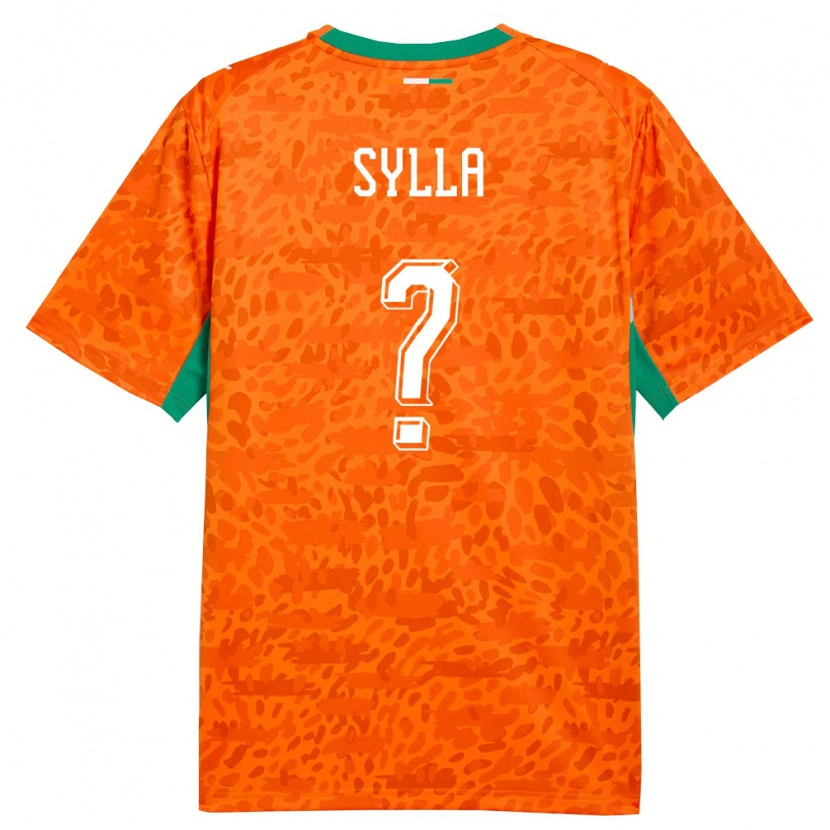 Danxen Men Ivory Coast Abakar Sylla #0 Orange Green White Home Jersey 26-28 T-Shirt